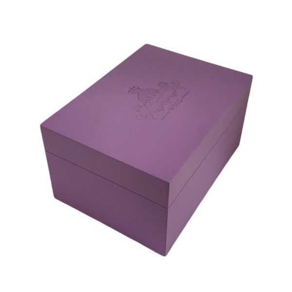 purple wooden box