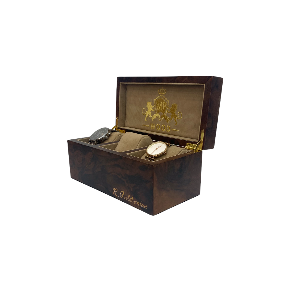 brown wooden box for watches