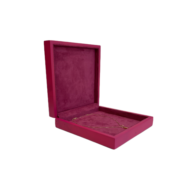 red wooden box for jewelry
